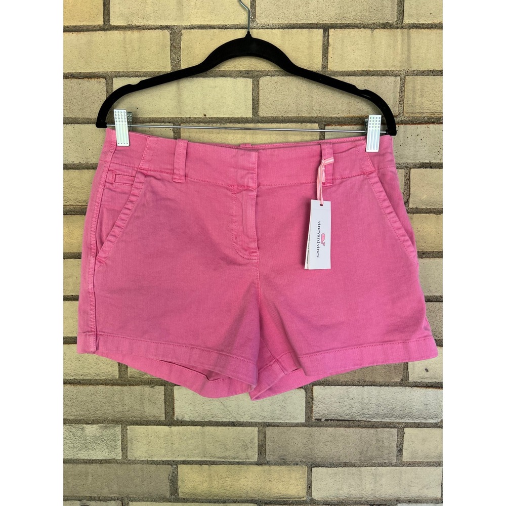 Vineyard Vines Herringbone 3.5" Inseam Everyday Short Tea Rose Pink Size 6 NWT